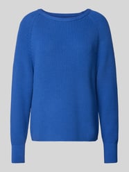 Comfort Fit Strickpullover aus reiner Baumwolle von Marc O'Polo Blau - 41