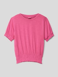 T-Shirt mit elastischen Abschlüssen von s.Oliver RED LABEL Pink - 34