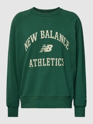 Sweatshirt mit Label-Stitching von New Balance Grün - 40