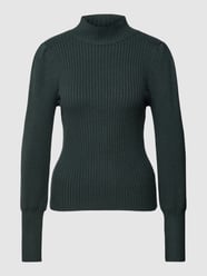 Sweter z dzianiny ze stójką model ‘KATIA’ od Only Zielony - 6