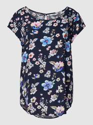 Blouse van pure viscose met boothals, model 'NOVA LIFE' van Only Blauw / turquoise - 35