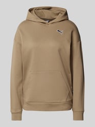 Oversized Hoodie mit Label-Stitching von Puma Beige - 32