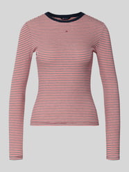Bluzka z długim rękawem o kroju slim fit z mieszanki bawełny od Tommy Jeans - 45