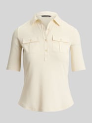 Slim Fit T-Shirt aus Baumwoll-Mix Modell 'HAIDELLE' von Lauren Ralph Lauren Beige - 6