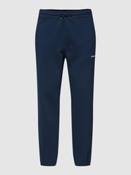Sweatpants mit Label-Stitching Modell 'HEAVY' von Pegador Blau / Türkis - 3