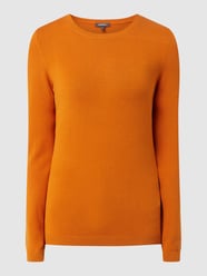 Longsleeve mit geripptem Rundhalsausschnitt  von Montego Gelb - 14
