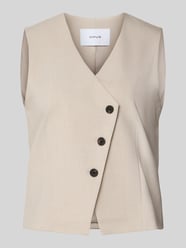 Weste mit asymmetrischer Knopfleiste Modell 'Warfa' von OPUS Beige - 15