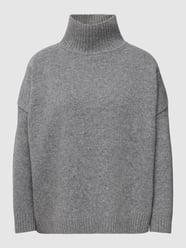 Gebreide pullover met opstaande kraag, model 'BENITO' van Weekend Max Mara Grijs / zwart - 29