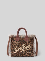 Handtas met franjes en labelprint model 'VANITY MINI' van MC2 Saint Barth - 8