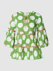 Blusenshirt mit Allover-Muster von Emily Van den Bergh Grün - 20