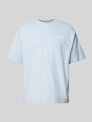 T-Shirt mit Label-Print von Low Lights Studios Blau - 1
