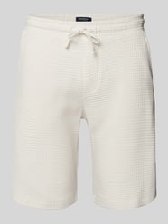 Korte regular fit broek met structuurmotief van MCNEAL Beige - 11