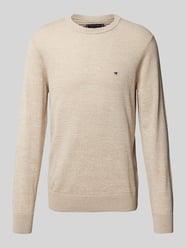 Gebreide pullover met ribboorden van Tommy Hilfiger Beige - 25