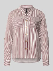 Regular fit blouse met lange mouwen van pure viscose model 'BUMPY' van VERO MODA Bordeaux - 26