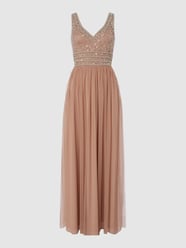 Abendkleid mit Zierbesatz von LACE & BEADS Pink - 7