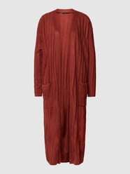 Lange cardigan met structuurmotief, model 'TESSA' van Only Rood - 39