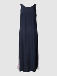 PLUS SIZE maxi-jurk van viscose met boothals van Tommy Hilfiger Curve Blauw - 44