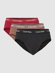 Slip mit Logo-Bund im 3er-Pack von Calvin Klein Underwear Bordeaux - 14