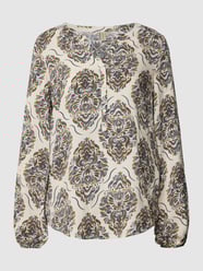 Blouseshirt met all-over motief, model 'Melene' van Soyaconcept Zwart - 28