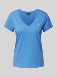 T-Shirt mit Logo-Stitching von Polo Ralph Lauren Blau - 42