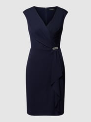 Cocktailkleid mit V-Ausschnitt Modell 'RYLAN' von Lauren Dresses Blau - 46