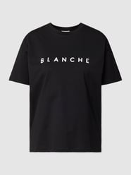 T-shirt z okrągłym dekoltem model ‘MAIN’ od Blanche Czarny - 17