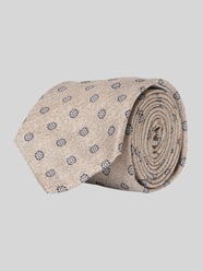 Seidenkrawatte mit feinem Strukturmuster von Gierremilano Beige - 22