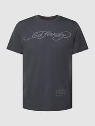 T-Shirt mit Label-Print von Ed Hardy Schwarz - 28