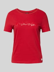 T-shirt met labelprint van G-Star Raw Rood - 13