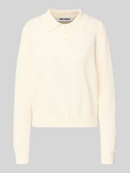 Długi Sweter z dzianiny Polo z przędzy Bouclé od REVIEW - 16