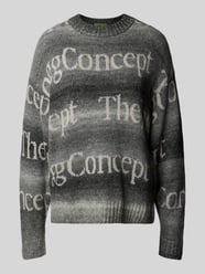 Strickpullover mit Label-Stitching Modell 'OBI' von TheJoggConcept Grau - 10