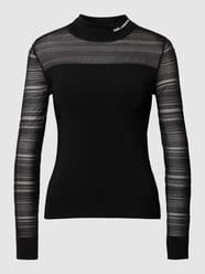 Sweatshirt mit Label-Stitching von Karl Lagerfeld Schwarz - 44