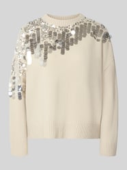 sweter o kroju regular fit z czystej wełny model 'Calcio' od Marella - 1