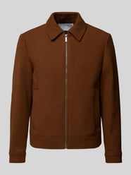 Jack met platte kraag, model 'NEW FILIP' van SELECTED HOMME Bruin - 32