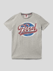 T-Shirt mit Motiv-Print von Petrol Türkis - 8