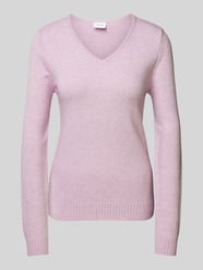 Gebreide pullover met V-hals, model 'RIL' van Vila Roze - 41