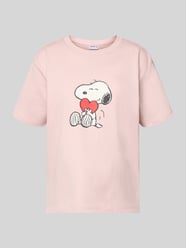 pyjamabovendeel met peanuts®-print van Jake*s Casual Fuchsia - 7