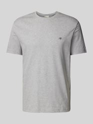 T-Shirt mit Label-Stitching Modell 'SHIELD' von Gant Grau - 7