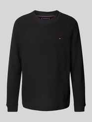 Longsleeve mit Logo-Stitching von Tommy Hilfiger Schwarz - 24