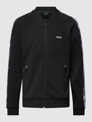 Sweatjacke mit Galonstreifen von BOSS Green Schwarz - 29