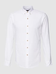 Slim Fit Freizeithemd mit Button-Down-Kragen von Polo Ralph Lauren Weiß - 37