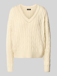 Strickpullover mit V-Ausschnitt Modell 'TEDURPH' von Lauren Ralph Lauren Beige - 9