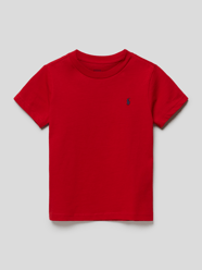 T-Shirt mit Label-Stitching Modell 'TOPS' von Polo Ralph Lauren Kids Rot - 42