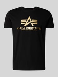 T-Shirt mit Label-Print von Alpha Industries Schwarz - 12