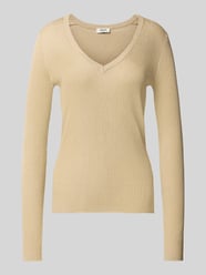 Slim Fit Pullover aus Viskose-Mix Modell 'Maglia' von Liu Jo White Beige - 12