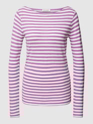 Longsleeve mit Streifenmuster von Marc O'Polo Lila - 12