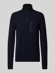 Gebreide pullover van een mix van scheerwol met opstaande kraag van HECHTER PARIS - 5