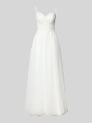 Avondjurk van tule met bloemenstitchings van LUXUAR FASHION - 3
