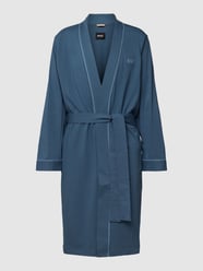 Morgenmantel mit Label-Print Modell 'KIMONO' von BOSS Blau - 3