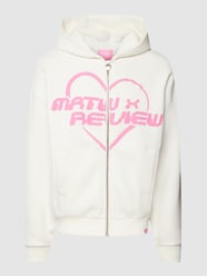 MATW X REVIEW - Oversized Sweatjacke mit Reißverschluss von REVIEW Weiß - 45